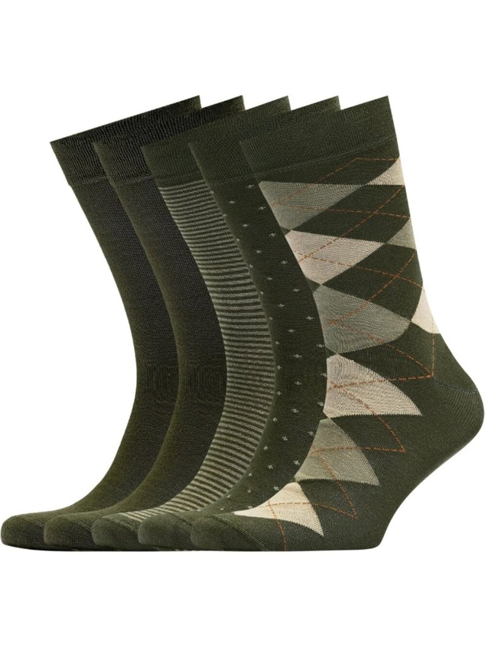 Men's Bamboo Rayon Dress Socks 5-Pack, Crew Style, Multiple Colors, Gift Box